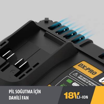 CAT DXC15 18Volt Li-ion ONE FOR ALL Profesyonel Hızlı Akü Şarj Cihazı - 5
