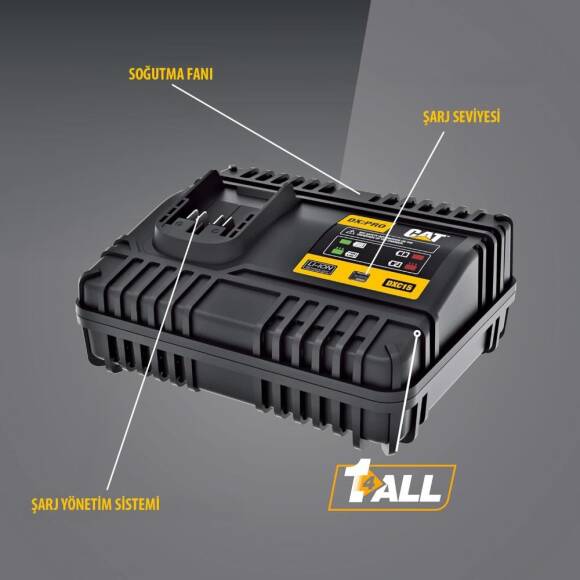 CAT DXC15 18Volt Li-ion ONE FOR ALL Profesyonel Hızlı Akü Şarj Cihazı - 3