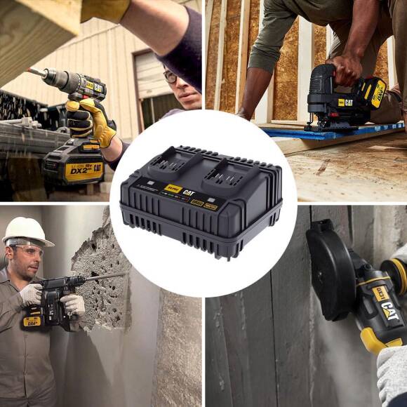 CAT DXC152 18Volt Li-ion ONE FOR ALL Profesyonel İkili Hızlı Akü Şarj Cihazı - 7
