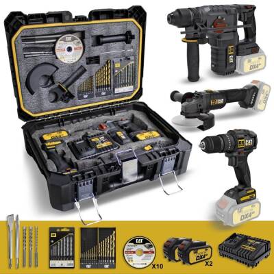 CAT DXK302 DX1010 + DX2150 + DX3131 3 Parça Kombo Set + 39 Parça Aksesuar Seti - CAT (1)