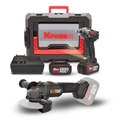 CAT DXKR1SET DX3130B + KUB30.2 18Volt 4.0Ah. Çift Akülü Şarjlı Kömürsüz Profesyonel Ortak Akülü Kombo Set - CAT