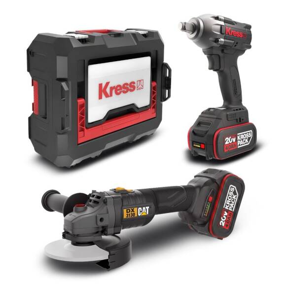 CAT DXKR1SET DX3130B + KUB30.2 18Volt 4.0Ah. Çift Akülü Şarjlı Kömürsüz Profesyonel Ortak Akülü Kombo Set - 3