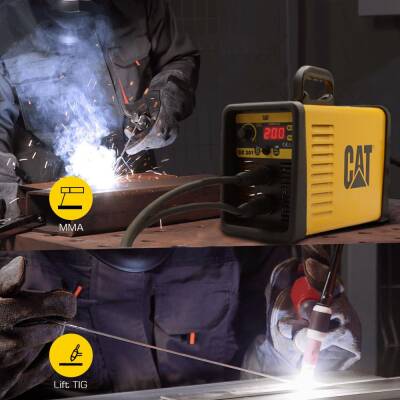 CAT DZ201 200 Amper TIG LIFT/MMA Çanta Tipi Profesyonel Dijital İnverter Kaynak Makinesi - Cat (1)