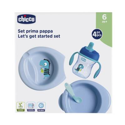 Chicco 4 Parça Beslenme Seti +6 Ay - Erkek - 6