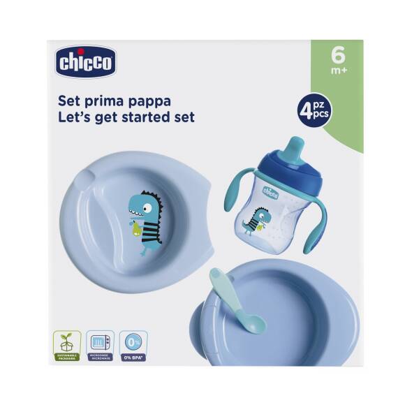 Chicco 4 Parça Beslenme Seti +6 Ay - Erkek - 6