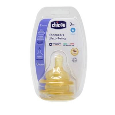 Chicco Biberon Emziği 0ay+2li Normal Akış Kauçuk - Chicco