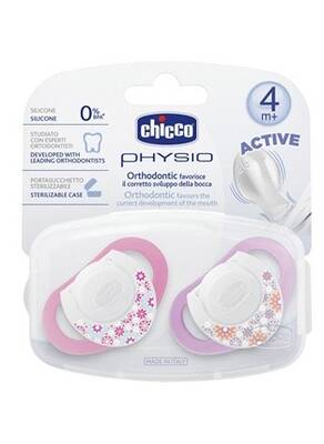 Chicco Emzik Physio Pembe Silikon 4m+ 2'li - Chicco