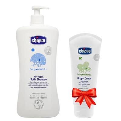Chicco - Chicco Göz Yakmayan Saç ve Vücut Şampuanı 750ml + Chicco Pişik Önleyici Krem 100ml