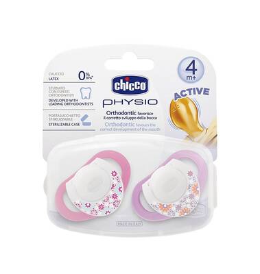 Chicco Physio Kauçuk Emzik 4+ ay - Pembe - Chicco