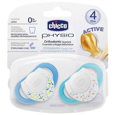 Chicco Physio Kauçuk Emzik +4ay - Mavi - Chicco