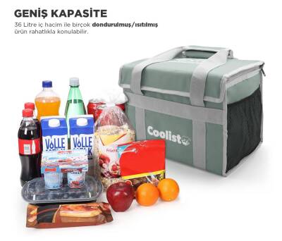 Coolist CL36LG 36 Litre Katlanabilir Termos Bez Çanta / Buzluk - 7
