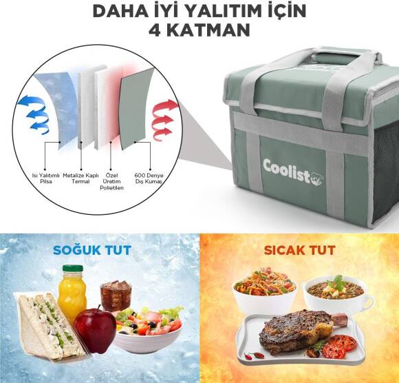 Coolist CL36LG 36 Litre Katlanabilir Termos Bez Çanta / Buzluk - 10
