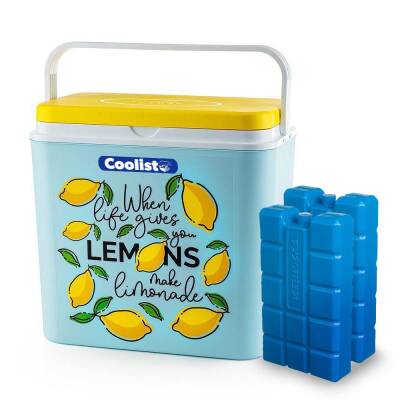 Coolist CLB30LM 30 Litre Limon Desenli Buzluk + 3 Adet 400gr. Buz Kaseti - Coolist