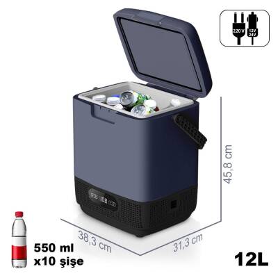 Coolist CLK12 12/24Volt/ 220Volt 12 Litre Taşınabilir Kompresörlü Oto Buzdolabı - Coolist (1)