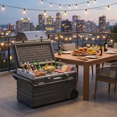 Coolist CLK120W 12/24V 220Volt 114 Litre Tek Bölmeli Tekerlekli Outdoor Kompresörlü Oto Buzdolabı/Dondurucu - Coolist (1)