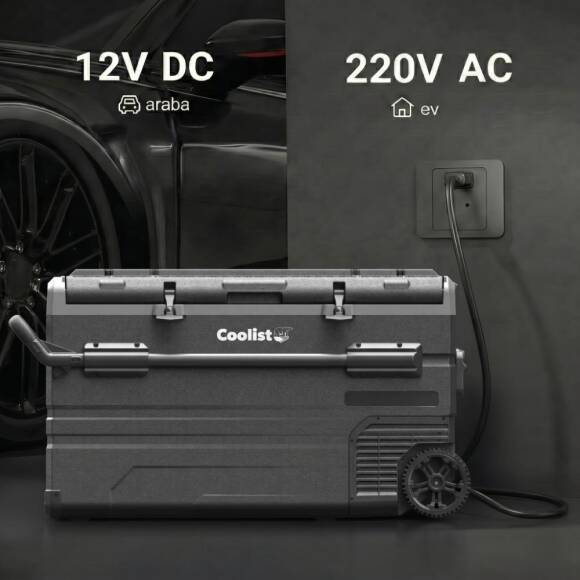 Coolist CLK120W 12/24V 220Volt 114 Litre Tek Bölmeli Tekerlekli Outdoor Kompresörlü Oto Buzdolabı/Dondurucu - 4