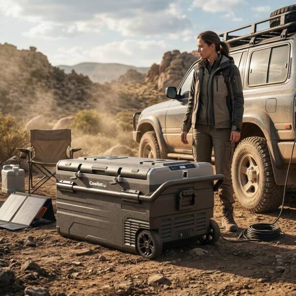 Coolist CLK120W 12/24V 220Volt 114 Litre Tek Bölmeli Tekerlekli Outdoor Kompresörlü Oto Buzdolabı/Dondurucu - 8