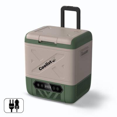 Coolist CLK18W 12/24Volt/ 220Volt 18 Litre Kompresörlü Tekerlekli Outdoor Oto Buzdolabı - Coolist