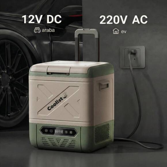 Coolist CLK18W 12/24Volt/ 220Volt 18 Litre Kompresörlü Tekerlekli Outdoor Oto Buzdolabı - 4