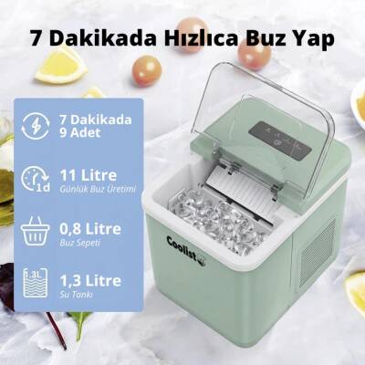 Coolist CLK2BM 12/24Volt/ 220Volt 1.3 Litre Kompresörlü Otomatik Buz Yapma Makinesi - 4