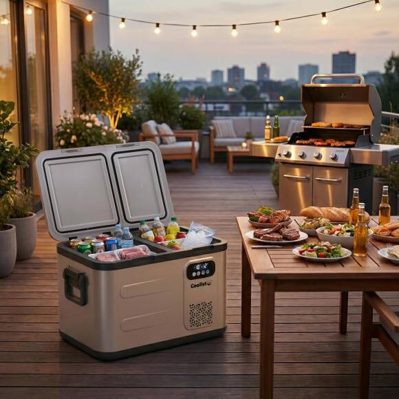 Coolist CLK40D 12/24V/220Volt 39 Litre Çift Bölmeli Outdoor Kompresörlü Bluetooth Bağlantılı Oto Buzdolabı - 10