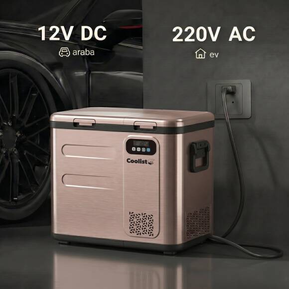 Coolist CLK50D 12/24V/220Volt 49 Litre Çift Bölmeli Outdoor Kompresörlü Bluetooth Bağlantılı Oto Buzdolabı - 4