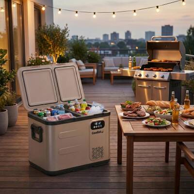 Coolist CLK50D 12/24V/220Volt 49 Litre Çift Bölmeli Outdoor Kompresörlü Bluetooth Bağlantılı Oto Buzdolabı - 10