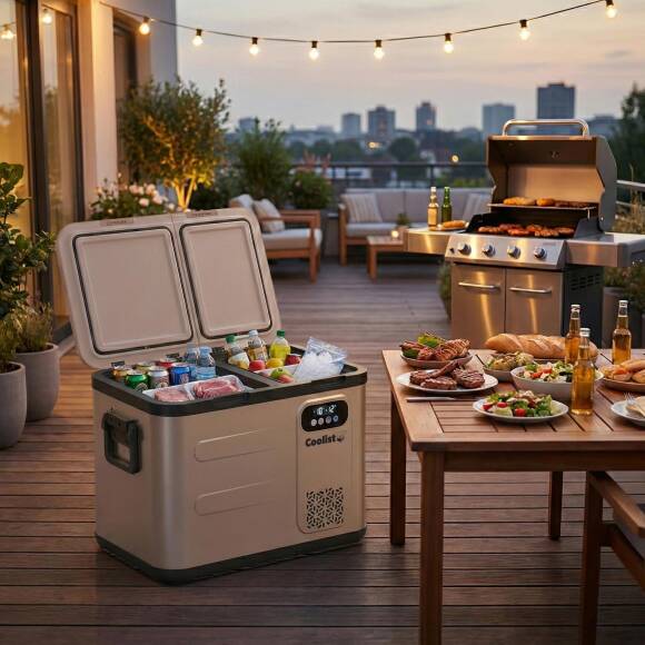 Coolist CLK50D 12/24V/220Volt 49 Litre Çift Bölmeli Outdoor Kompresörlü Bluetooth Bağlantılı Oto Buzdolabı - 10