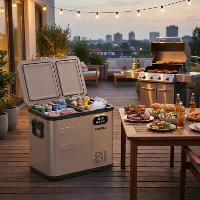 Coolist CLK60D 12/24V/220Volt 59 Litre Çift Bölmeli Outdoor Kompresörlü Bluetooth Bağlantılı Oto Buzdolabı - 10