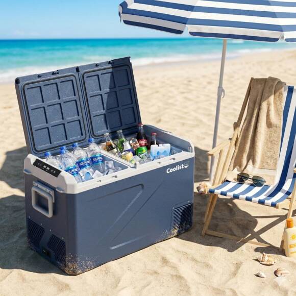 Coolist CLK80D 12/24V 220Volt 82,5 Litre Çift Bölmeli Kompresörlü Outdoor Oto Buzdolabı/Dondurucu - 3