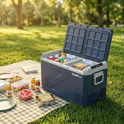 Coolist CLK80D 12/24V 220Volt 82,5 Litre Çift Bölmeli Kompresörlü Outdoor Oto Buzdolabı/Dondurucu - 8