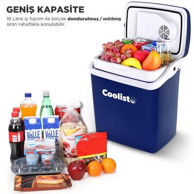 Coolist CLT18 12Volt/220Volt AC/DC 18 Litre Sıcak/Soğuk Oto Buzdolabı - Coolist (1)