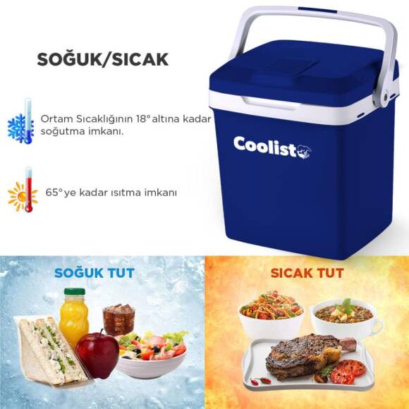 Coolist CLT26 12Volt/220Volt AC/DC 26 Litre Sıcak/Soğuk Oto Buzdolabı - 2