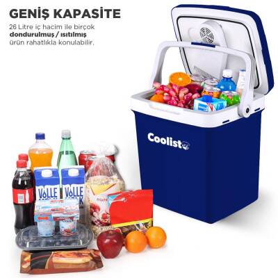 Coolist CLT26 12Volt/220Volt AC/DC 26 Litre Sıcak/Soğuk Oto Buzdolabı - Coolist (1)