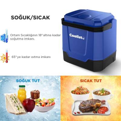 Coolist CLT33 12Volt/220Volt AC/DC 33 Litre Sıcak/Soğuk Oto Buzdolabı - 3