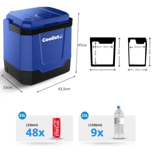 Coolist CLT33 12Volt/220Volt AC/DC 33 Litre Sıcak/Soğuk Oto Buzdolabı - 5