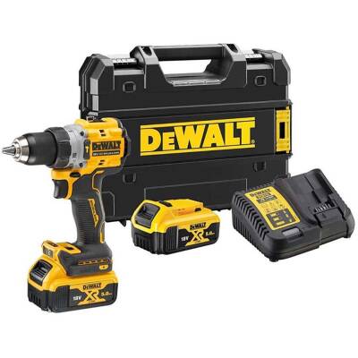 Dewalt DCD805P2T 18V 5.0AH Li-Ion Kömürsüz Çift Akülü Darbeli Matkap - Dewalt