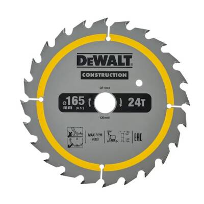 Dewalt DT1949 Daire Testere Bıçağı 165 x 20 mm - Dewalt