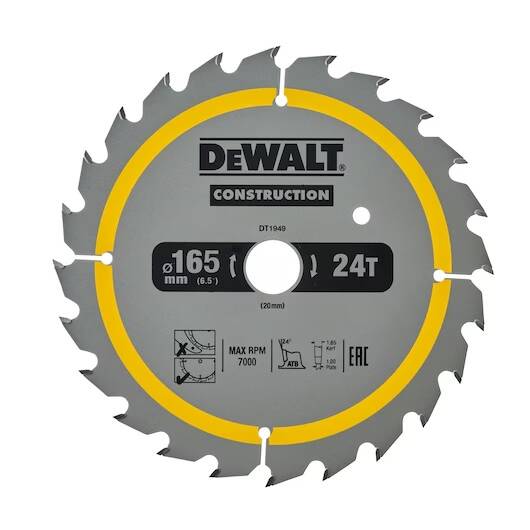 Dewalt DT1949 Daire Testere Bıçağı 165 x 20 mm - 1