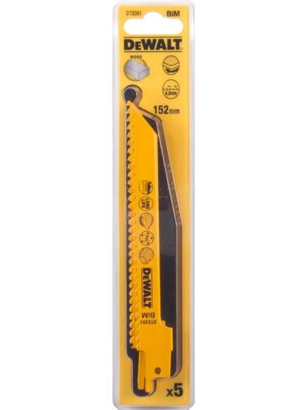 Dewalt DT2351 Ahşap Kesim Tilki Kuyruğu Testere Bıçağı Ahşap,Plastik 5 Adet - 2