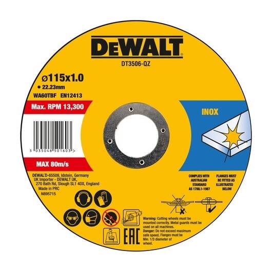 Dewalt DT3506 Metal Kesme Diski 115 x 1.0 x 22.23 mm - 1