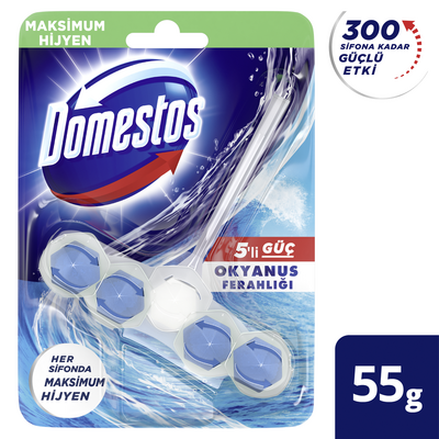 Domestos WC Blok 5'li Güç Okyanus Ferahlığı 55 gr - Domestos