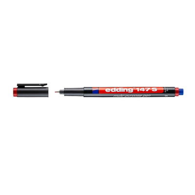 Edding - Edding Asetat Kalemi 147-02 S Silgili 0.3 mm Uçlu Kırmızı