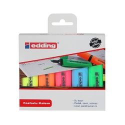 Edding 344 Fosforlu Kalem 5'li Set - Edding