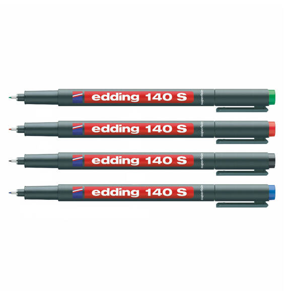 Edding Asetat Kalemi 140 S Karışık Renk 4' lü Paket