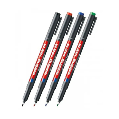 Edding - Edding Asetat Kalemi E-142M Karışık Renk 4' lü Paket