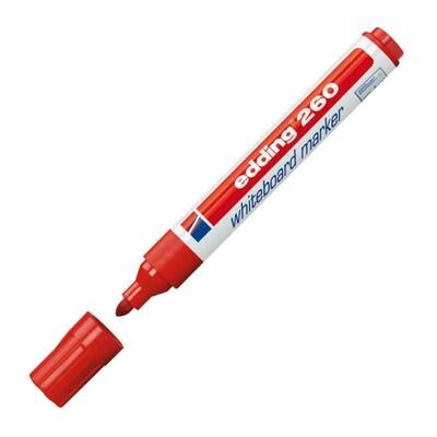 Edding - Edding Beyaz Tahta Kalemi E-260 Kırmızı (1)