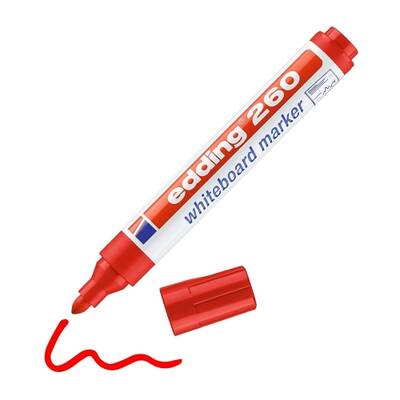Edding Beyaz Tahta Kalemi E-260 Kırmızı - Thumbnail