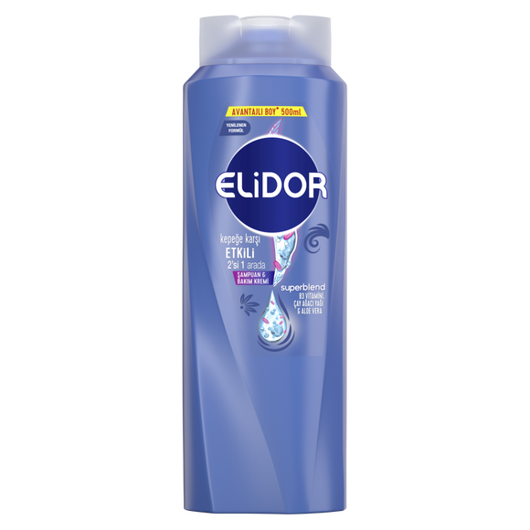 Elidor Kepeğe Karşı Etkili 2in1 Şampuan 500 ml