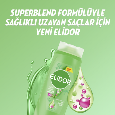 Elidor Sağlıklı Uzayan Saçlar Şampuan 500 ml - Thumbnail